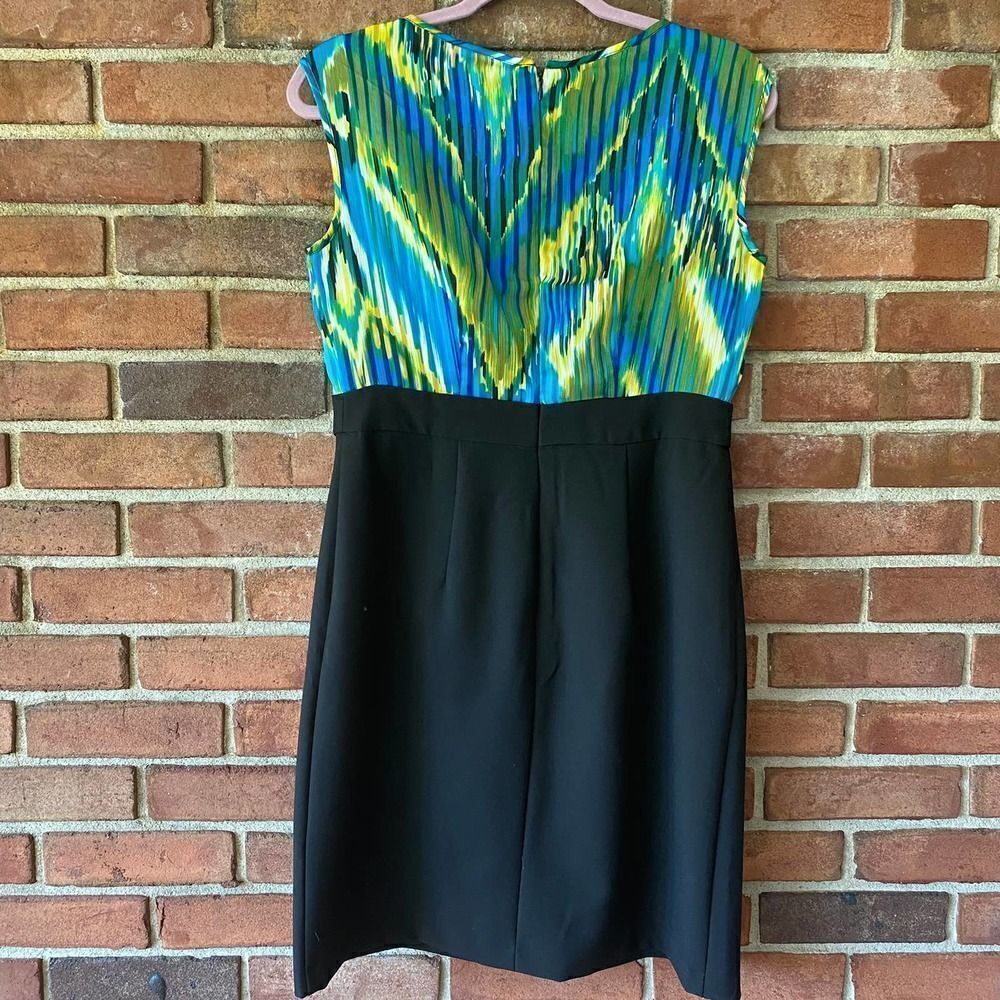 Dress Barn Printed Tank Pencil Skirt Dress Blue, Green, Yellow, Black Size 10 - Picture 9 of 14
